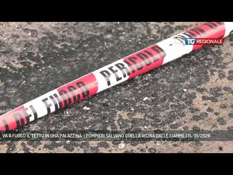 Video VA A FUOCO IL TETTO IN UNA PALAZZINA: I POMPIERI SALVANO QUELLA VICINA DALLE FIAMME | 15/01/2026
