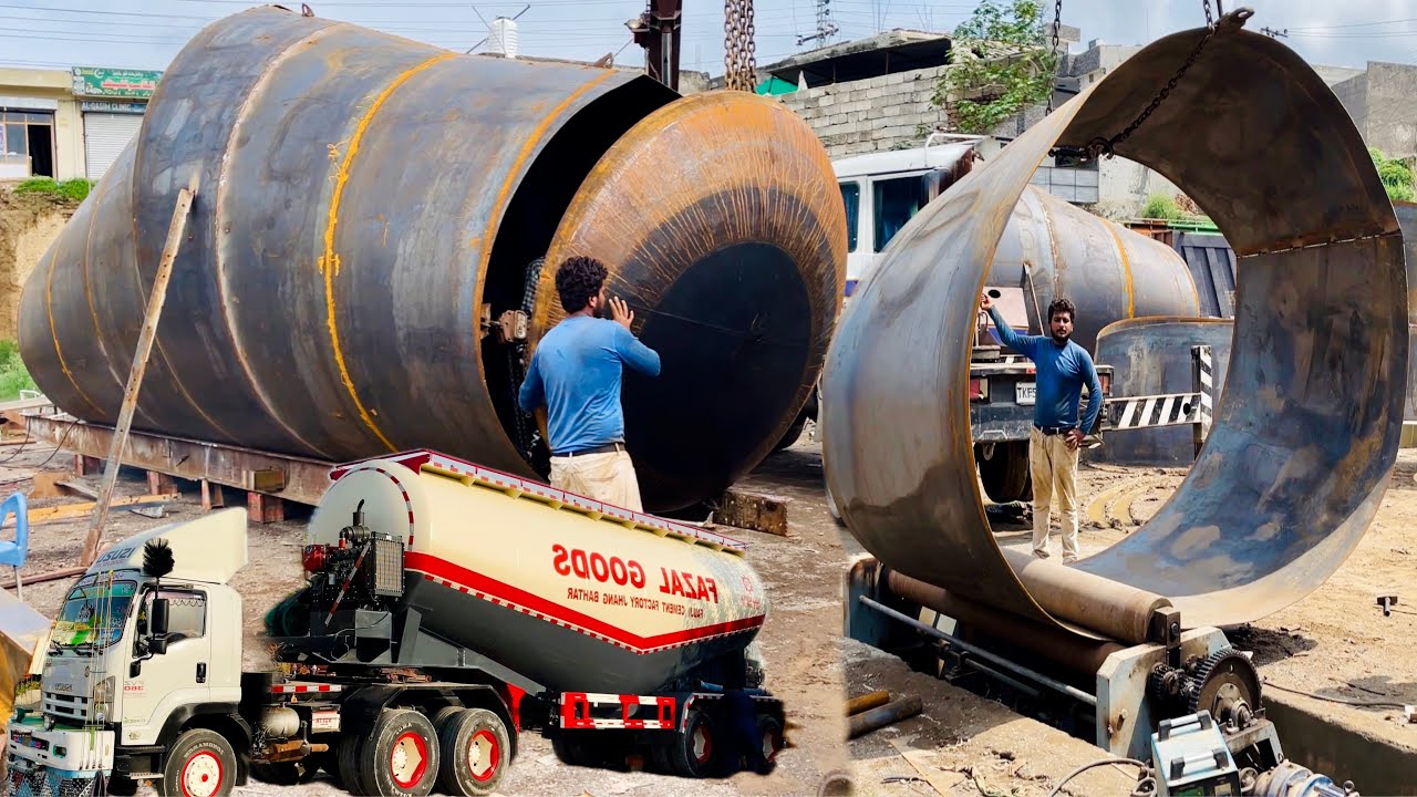 Manufacturing process of 58 Tons Cement bulker in Pakistani local workshop