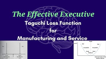 The Effective Executive - Taguchi for Manufacturing and Service