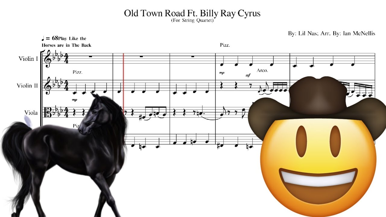 OLD TOWN ROAD LIL NAS X (Trombone) Partitura Sheet Music YouTube