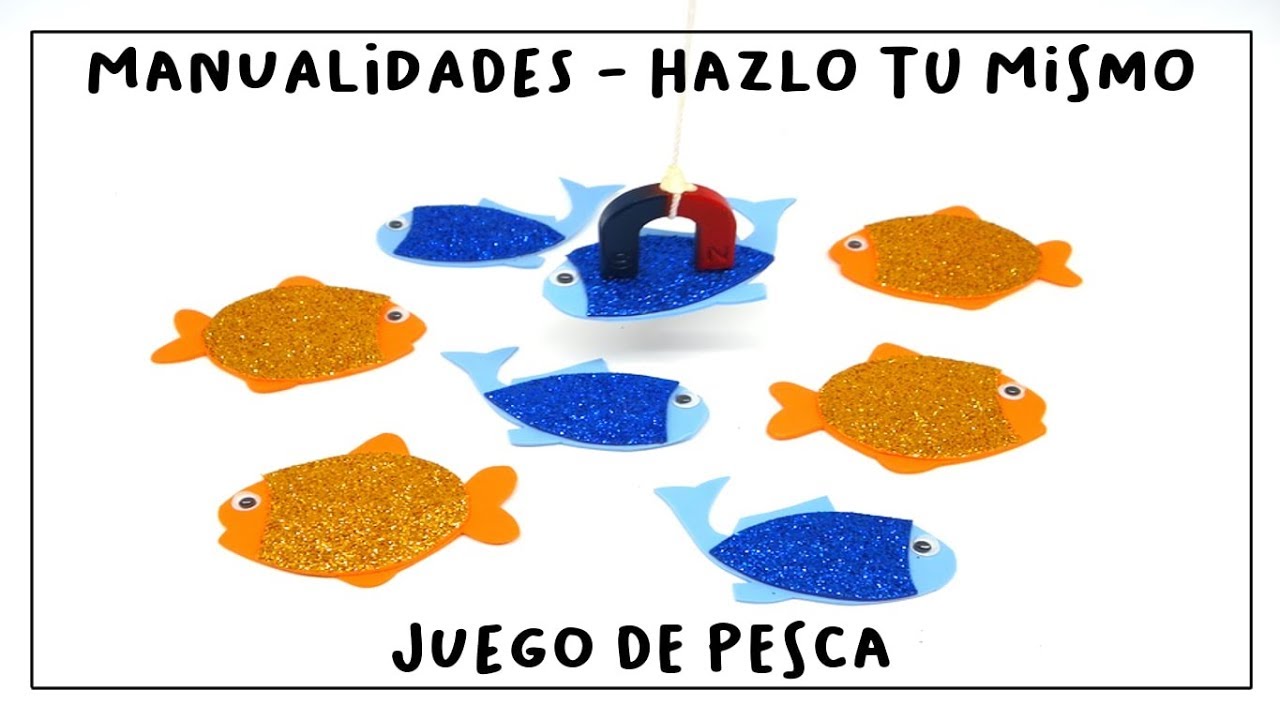 Cómo hacer un set de juego de pesca con peces de colores