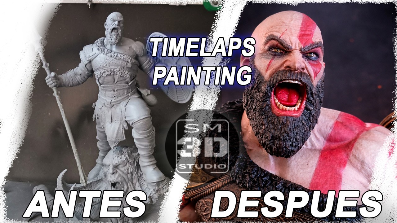Como Lo Pinte TimeLaps KRATOS #3dprint Watch Me Paint KRATOS – Full Timelapse