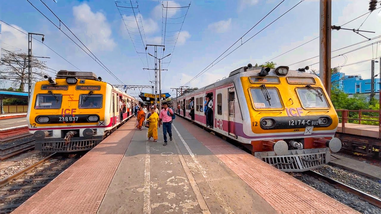 Unique Model Different Indian trains perfect crossing and racing action at Belur station!