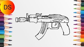 How to draw a gun | Draco ak-47 | stop by step | Drawing tutorial | Pencil drawing easy How to draw a gun | Draco ak-47 | stop by step | Drawing tutorial | Pencil drawing easy