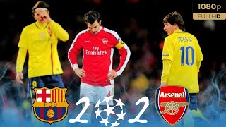 Barcelona vs Arsenal 2-2 | 2009-2010 UCL HD Highlights | Epic Match Recap!