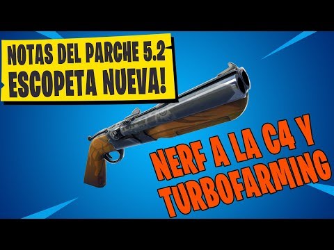 NUEVA ESCOPETA EN FORTNITE - ESCOPETA DOBLE FUSIL! FILTRACIONES, Nerf a la c4 y el turbofarming - YouTube