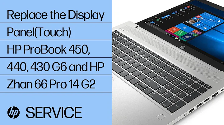 Replace the Display Panel(Touch) | HP ProBook 450, 440, 430 G6 and HP Zhan 66 Pro 14 G2 | HP