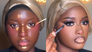 Dark Skin Makeup Tutorial | Flawless Smokey Glam |step by step 