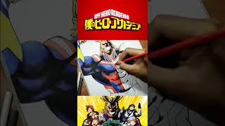 All Might Speed Drawing #MyHeroAcademia #shorts