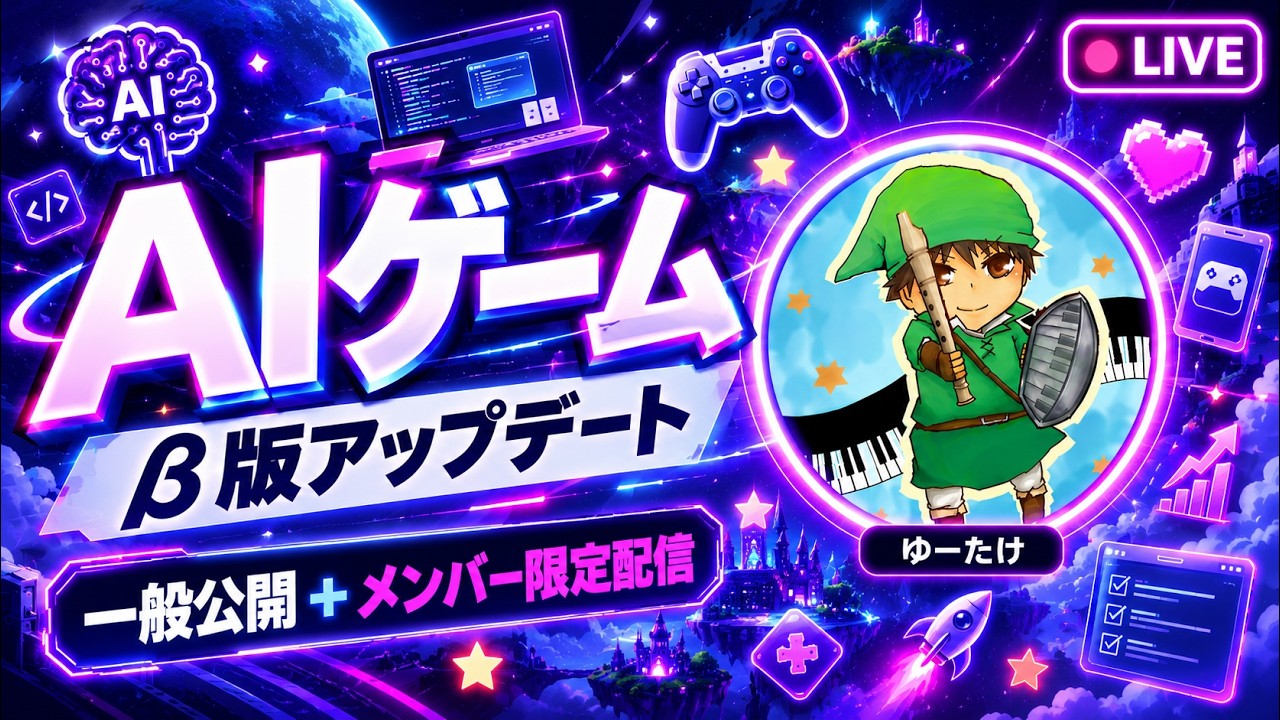 【雑談】AIゲームのキャラクター作る【一般公開+メンバー限定配信】