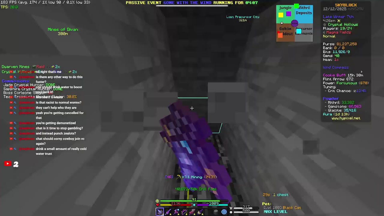 Short/Medium Mining Stream on skyblock