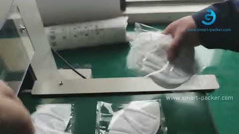 Horizontal automatic N95 KN95 one piece flow bag packaging machine testing video