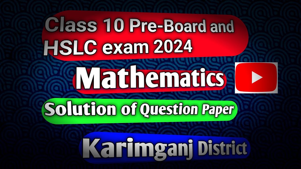 Maths Solved Question Paper