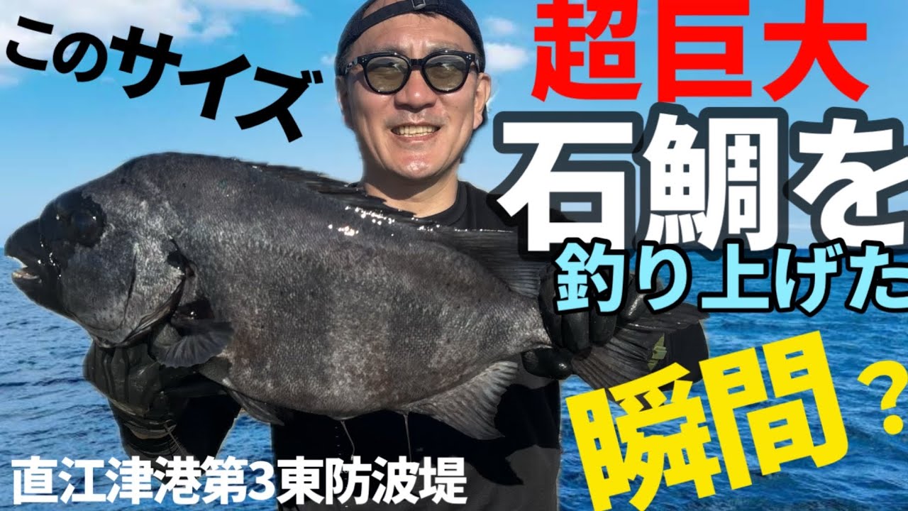 新巨大　石鯛！直江津港第3東防波堤でバケモノ級の石鯛を釣り上げた！その強烈な引き風格はまさに堤防の王者そのだった！