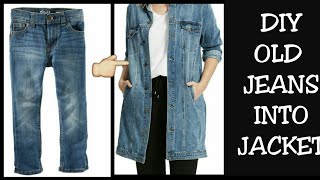 DIY Old Jeans Into Jacket/ Shrug
Recycle/Reuse Old Jeans