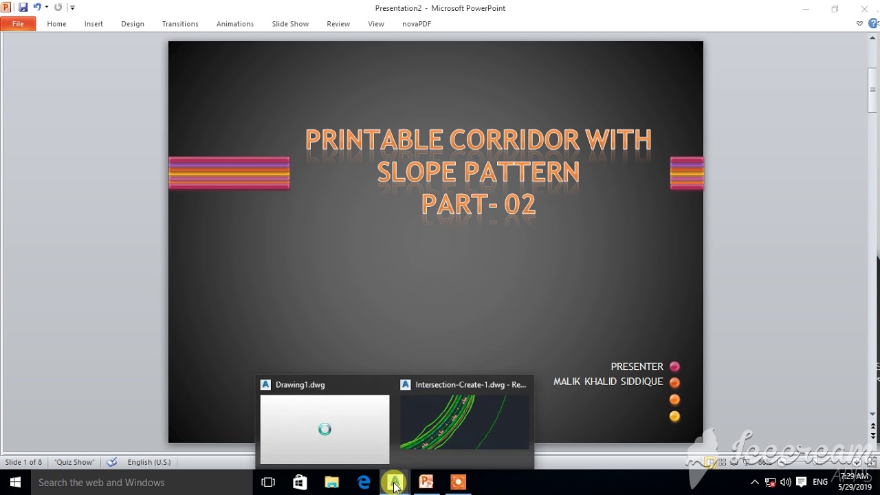 Printable Corridor wih Slope Pattern Part 02 - YouTube