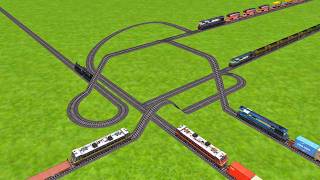 😱 Dangerous Railway Crossing Challenge | Train Simulator India Rails ZigZag Risky Tracks || #train screenshot 2