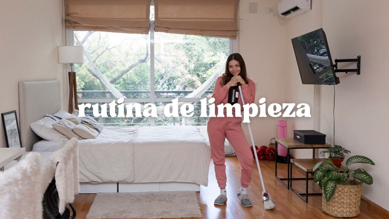 Rutina de limpieza y organización minimalista