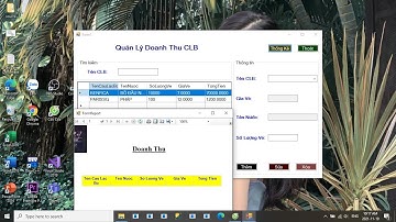 [Window Forms Apps] Quản Lý Doanh Thu (SQL Server, Thêm, Sửa, Xóa, Tìm Kiếm, Báo Cáo) - C#