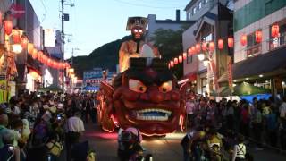 エンマ山車、迫力に歓声 北海道・登別で地獄祭り
