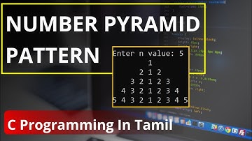 Pyramid Number Pattern in C | C Programming in Tamil