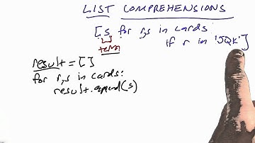 List Comprehensions - Design of Computer Programs