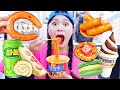 Comida de la tienda de conveniencia mukbang dona