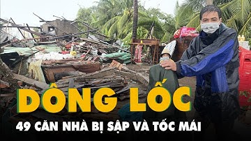 Dông lốc, mưa lớn, sập và tốc mái 49 căn nhà ở Tiền Giang