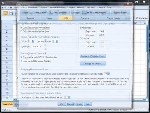 Change Default Options in SPSS - Decimal Places, Font Point Size, Gridlines, Etc.