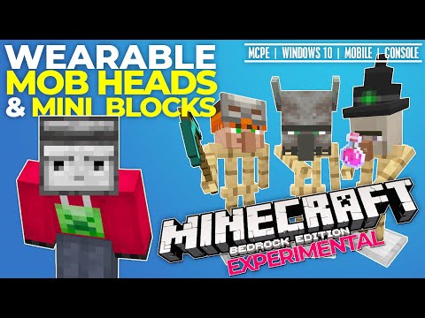 Thumbnail For WEARABLE Mob Heads & Mini Blocks for Minecraft Bedrock Edition