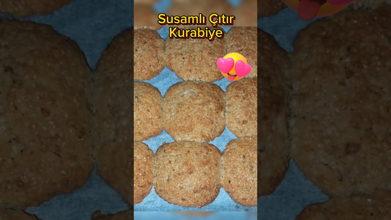 Susamli Çıtır Kurabiye ???? Pratik Tatlı Tarifi #cook #cooking #sweet #cookies #recipe