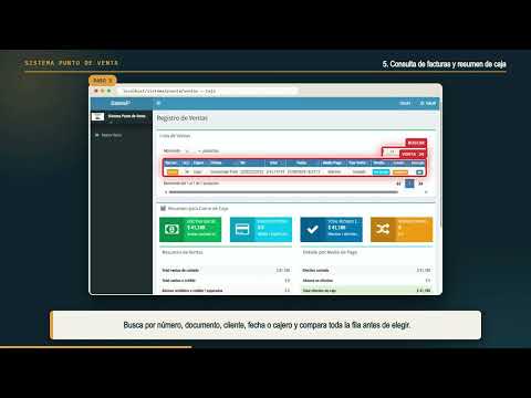 Vista previa: Consulta de facturas y resumen de caja
