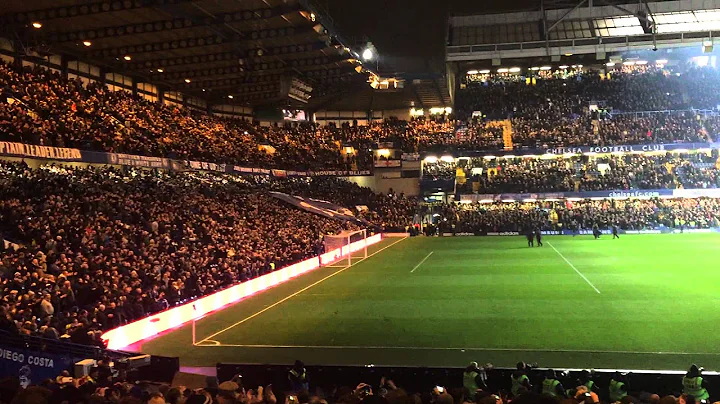 Chelsea vs Everton 2015 lights out entrance 'the Liquidator'
