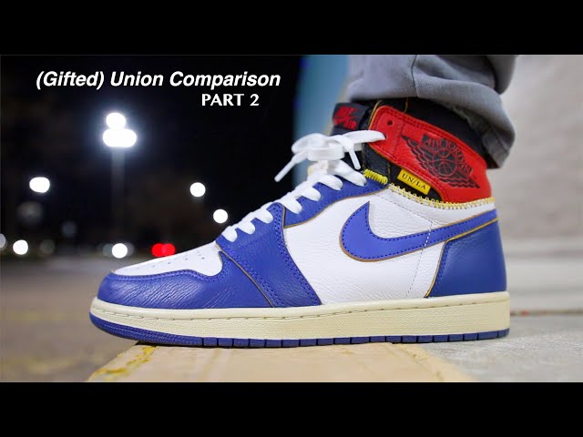 Jordan 1 Union Storm Blue Comparison and On Feet Part 2 - YouTube