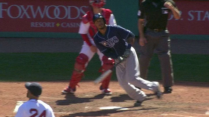 TB@BOS: Jennings hits an RBI double to center field