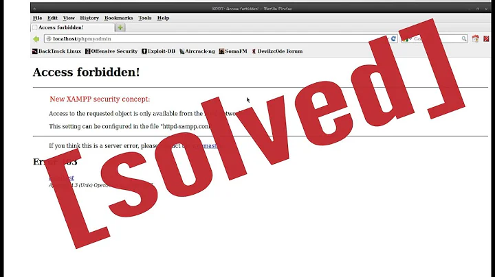 New xampp security concept: Access Forbidden Error 403