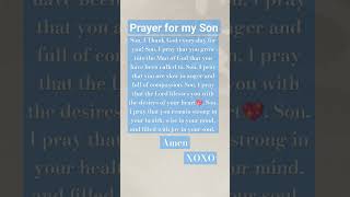 Prayer For My Son prayer
