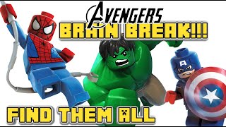 Avengers Brain Break Fitness Game | Spiderman | Hulk | Iron Man | Thor | Captain America
