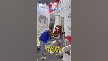 Automatic compress bagging packaging machine for multi pillows quilts duvets #packagingmachine