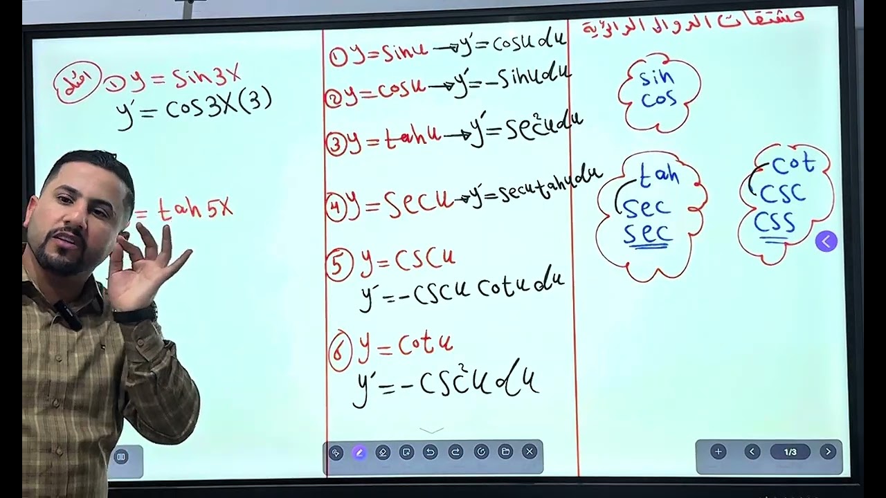 محاضرة رقم 3 // السادس العلمي // الفصل الرابع // تكامل الدوال الدائرية 