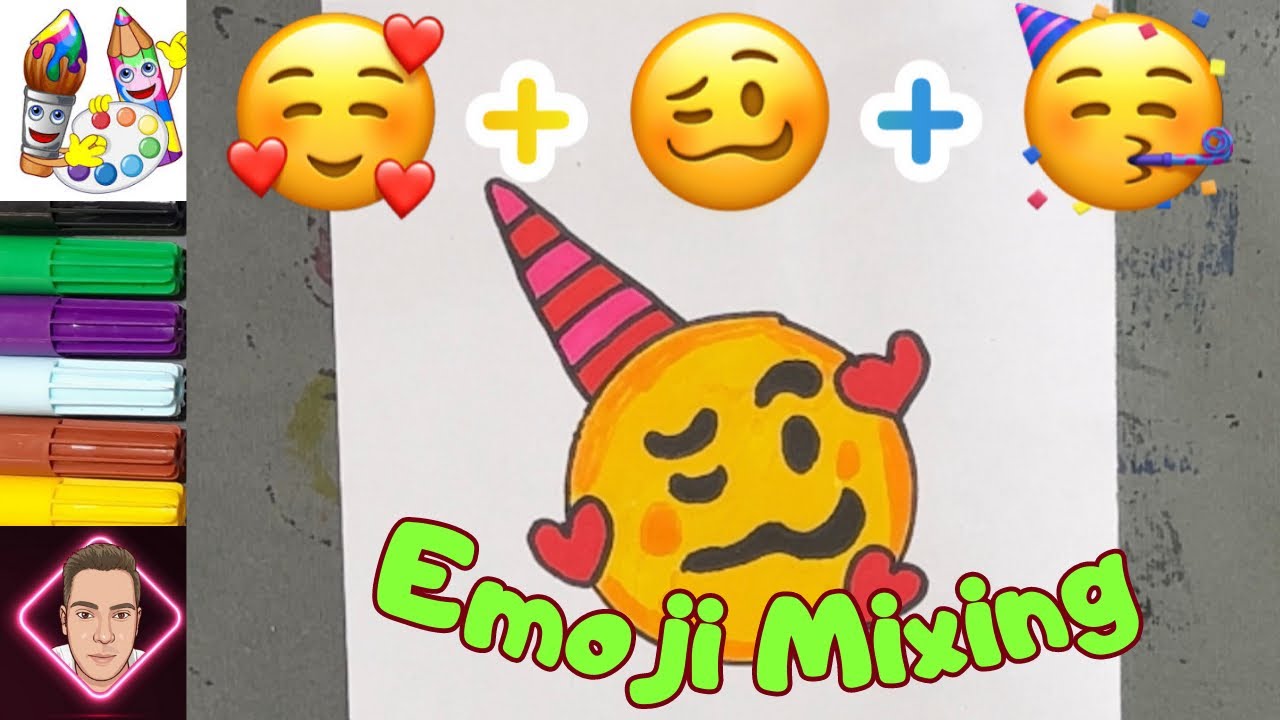 ????+????+????,Emoji Challenge || Mixing Emoji || Mix Emoji Drawing ...