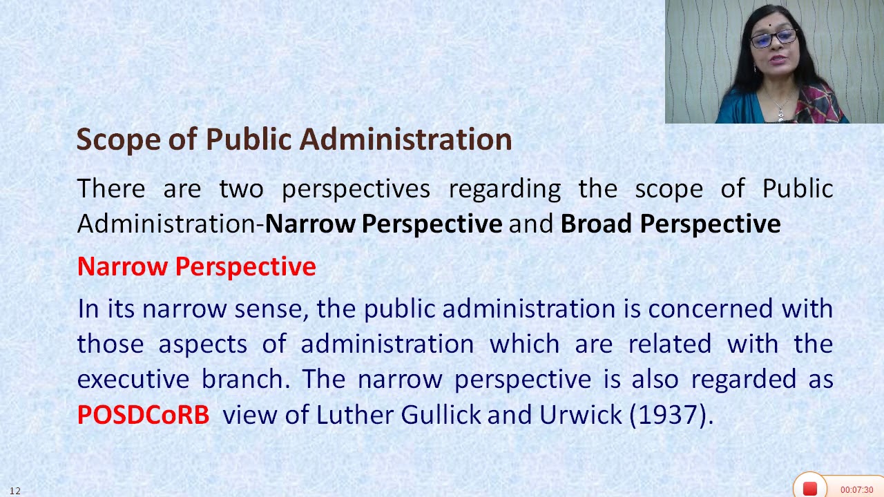 aspects of public administration