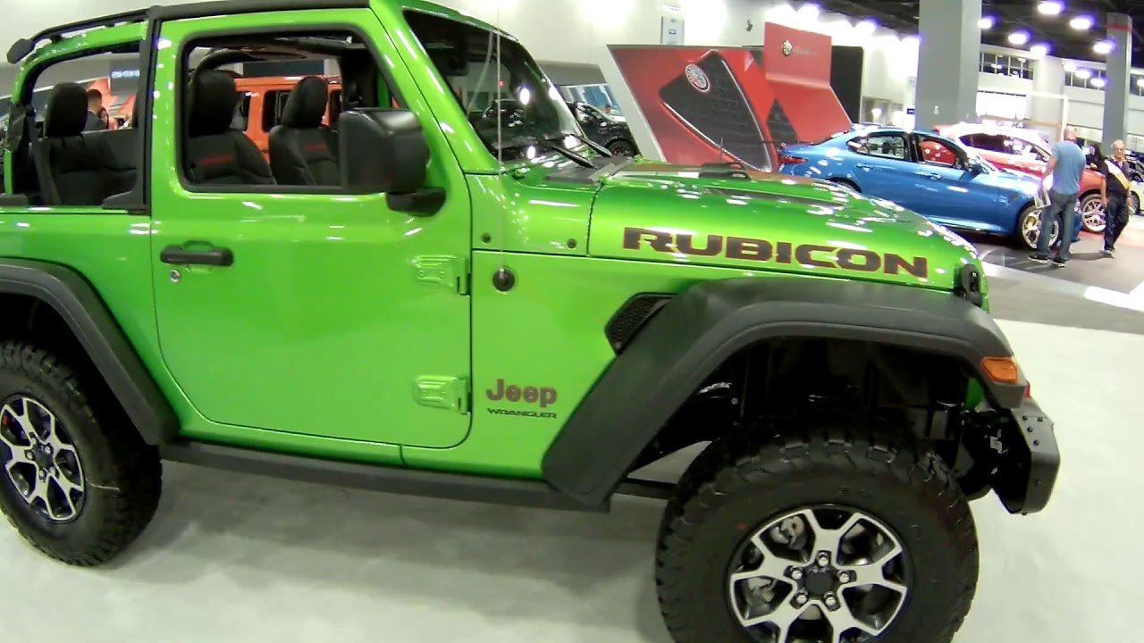 2018 Jeep Wrangler Rubicon 4x4, Lime Green, Walk Around and Interior, at  Miami Beach Auto Show - YouTube