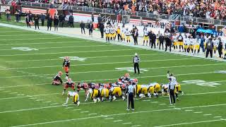 Browns vs Steelers Game winning field goal. (Pixel fold)
