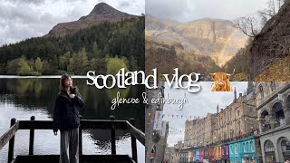 Travel vlog - scotland vlog 🏔️ glencoe highlands, hiking, edinburgh