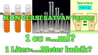 1 LITER BERAPA METER KUBIK# KONVERSI SATUAN VOLUME