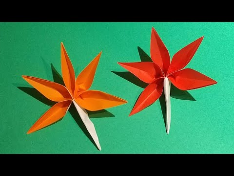 [1 sheet of origami] How to fold a 3D maple