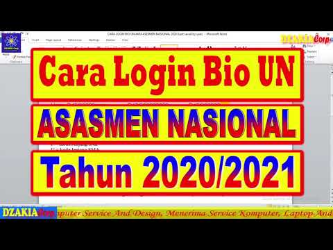 Cara Login Bio UN AKM 2020 2021
