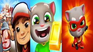 Subway Surfers : Istanbul 2024 🆚 Talking Tom Gold Run 🆚 Talking Tom Hero Dash screenshot 2