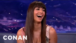 Hannah Simone Is Wary Of Pubic Hair Art | CONAN on TBS